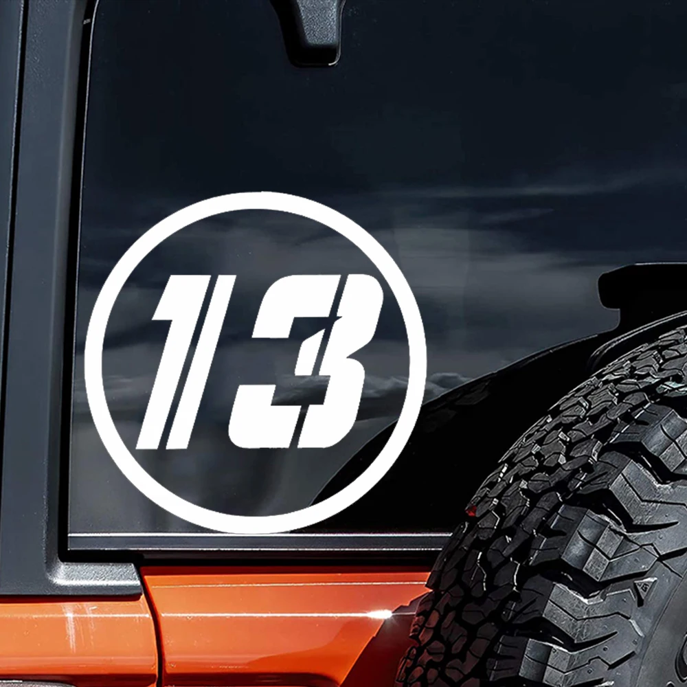 Наклейка на авто цифра 13 Waterproof Car Sticker Decal for Bumper,Window,Laptop,Motorcycle,Truck,