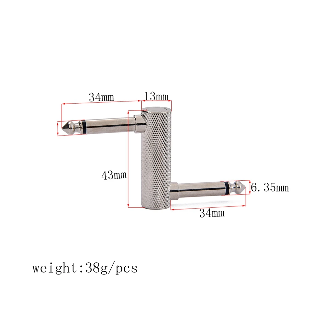 

Effect Pedal Connector 1/4 Inch Male Plug Z Type Guitar Coupler Durable Anti Rust Accessories For Pedal Board Stage Audio Device