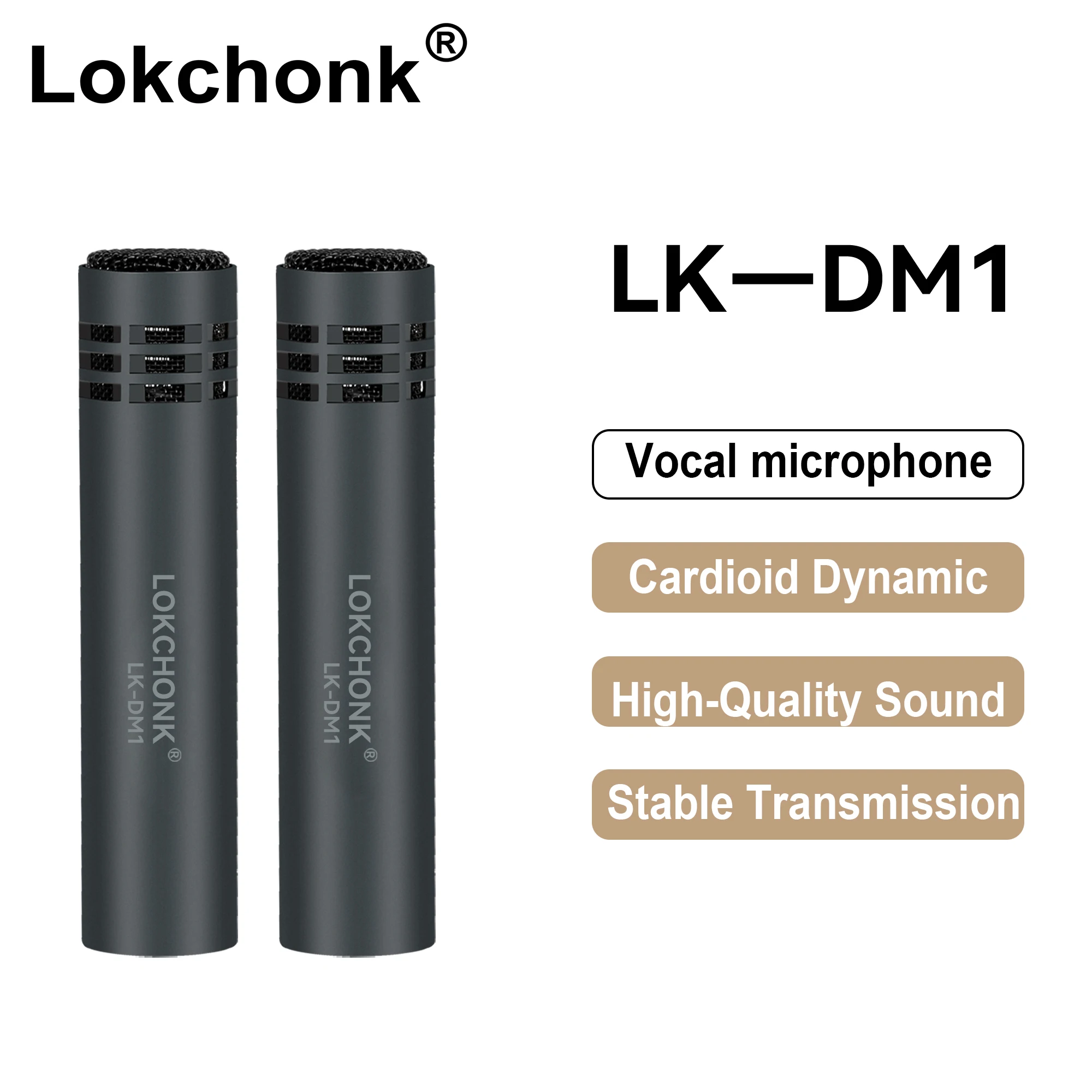 

Конденсаторный микрофон Lokchonk, кардиоидный микрофон-карандаш для хай-хэта, ударных и струнных инструментов LK-DM1