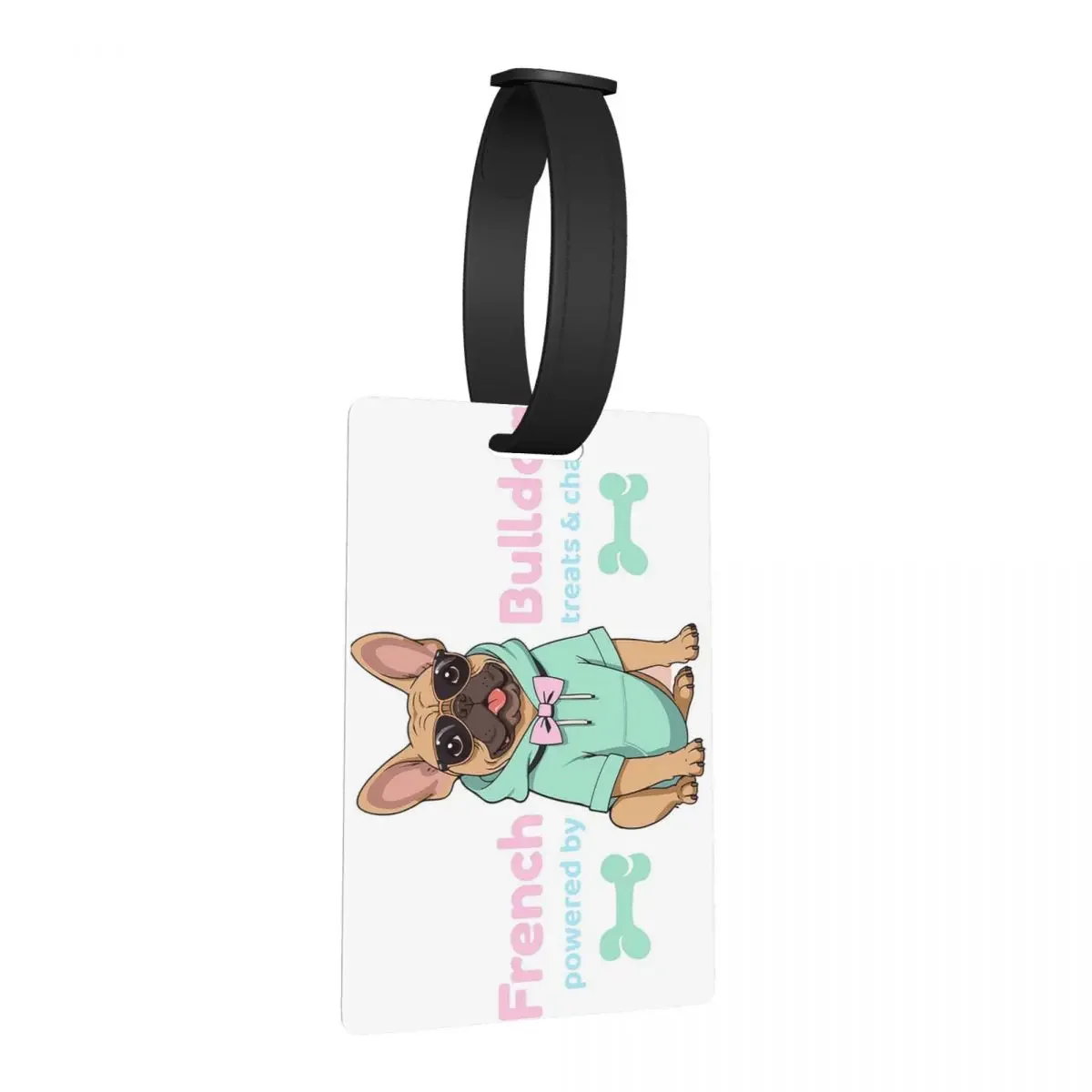 

French Bulldog Dog Design Frenchie Luggage Tags Suitcase Accessories Cute Baggage Boarding Tag Label Holder ID Name Address
