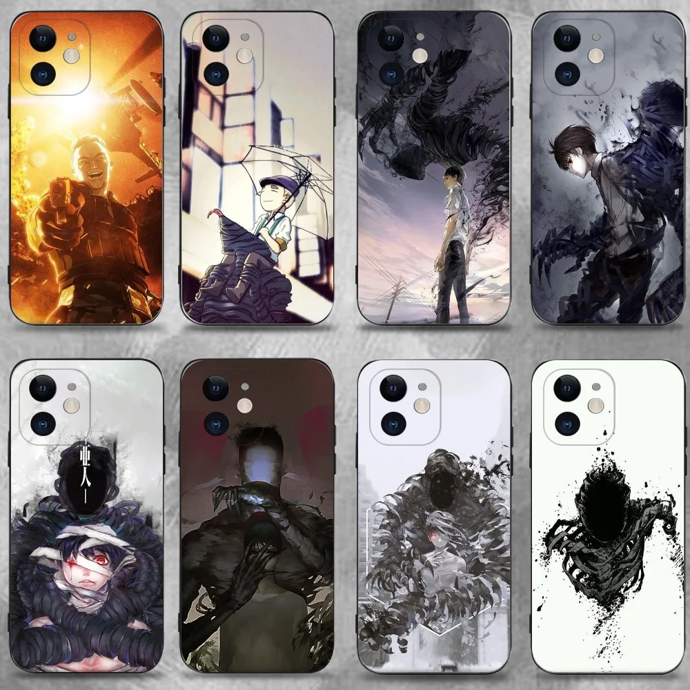 

Anime A-Ajin Demi-Human Phone Case For iPhone 16,15,14,13,12,11 Plus,Pro Max,XS,X,XR,SE,Mini,8,7,Soft Silicone Black Cover