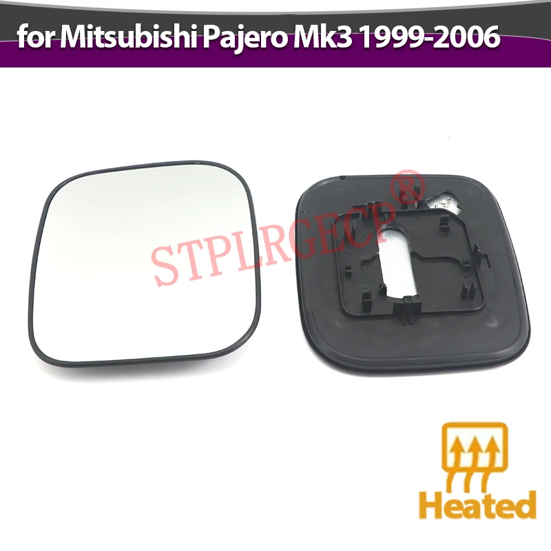Exterior Side Power Heated Replacement Mirrors Reflective Lens Mirror Glass Parts for Mitsubishi Pajero Mk3 V60 V70 1999-2006