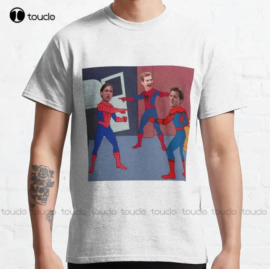 Meme Three Spiders Nwh Classic No Way Home Tobey Maguire T-Shirt Shirts Women Custom Aldult Teen Unisex Xs-5Xl Fashion Funny New