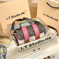 Light luxury brand women's handbag small cylindrical bag 2025 autumn and winter new design designer high-end handbag crossbody