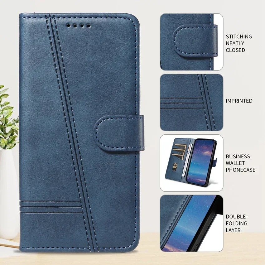 Linha capa de couro para oppo a36 a38 a58 a76 a78 a79 a96 a98 a93 a94 a95 a74 a73 a54 a54s a55 a57 4g 5g carteira cartão suporte capa