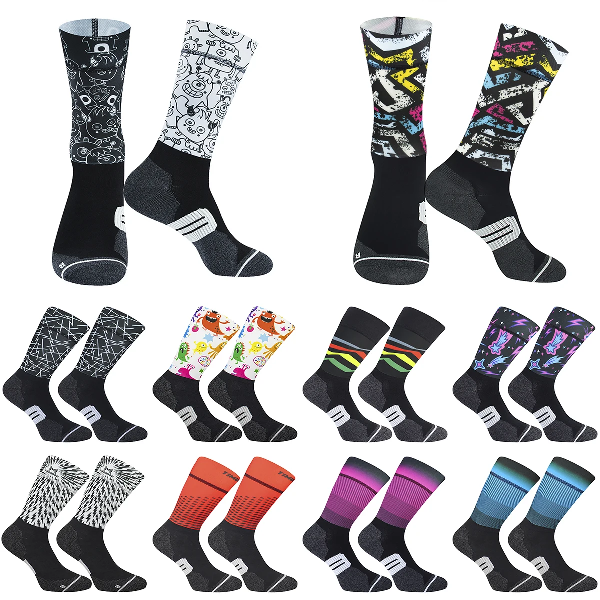 Anti Slip Professional Bike Socks Bicycle Compression Sport Sock Men And Women Street Sports Socks Racing Cycling Socks