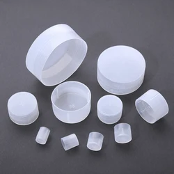 1-20pcs White Plastic External Thread Protective Sleeve Rubber Sleeve Plastic Cap Transparent Protective Cover Screw Dust Cap