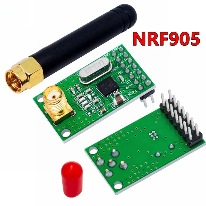 NRF905 Wireless Transceiver Module Wireless Transmitter Receiver Board NF905SE With Antenna FSK GMSK Low Power 433 868 915 MHz