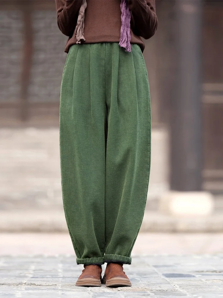 Thiened Fce レディース コットン パンツ ハーラン スレ 冬 アウター ハイウエスト ランタン パンツ ファイオナブル ユースフル 通勤 スレ