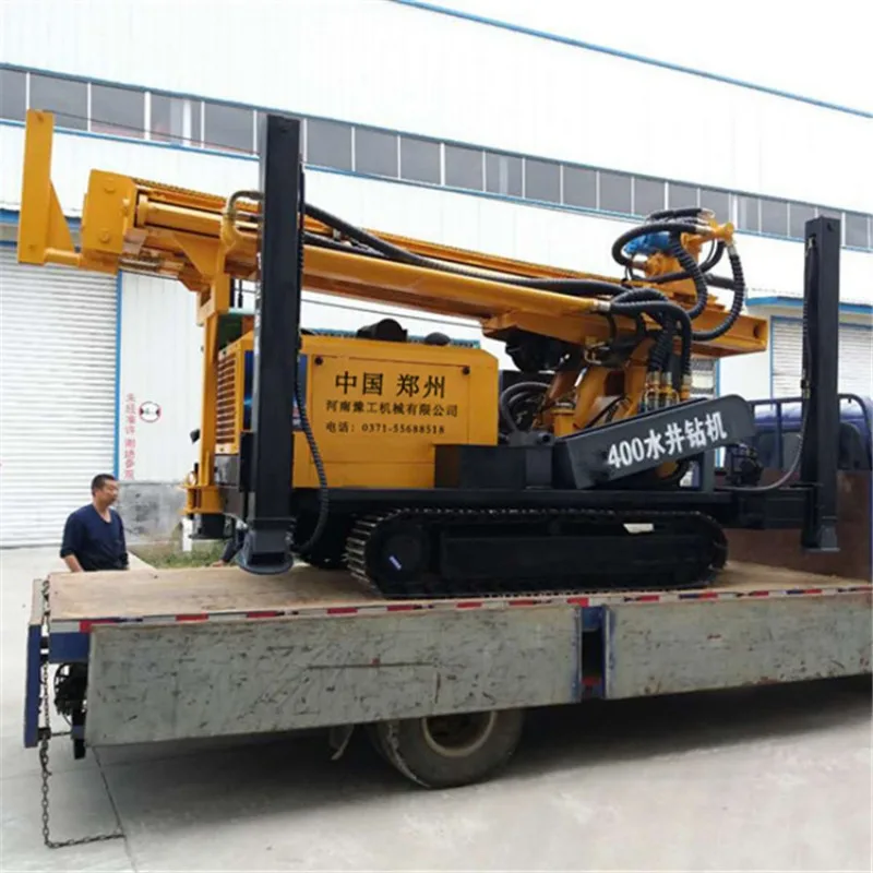 400m Pneumatic Water Well Drilling Rig Machine Crawler Borehole Mining Pneumatic DTH for Sale