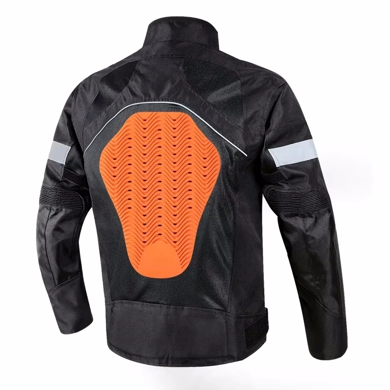 Orange/Green Universal CE1 Certified Motorcycle Built-In Protective Gear Jacket Insert Back Protector