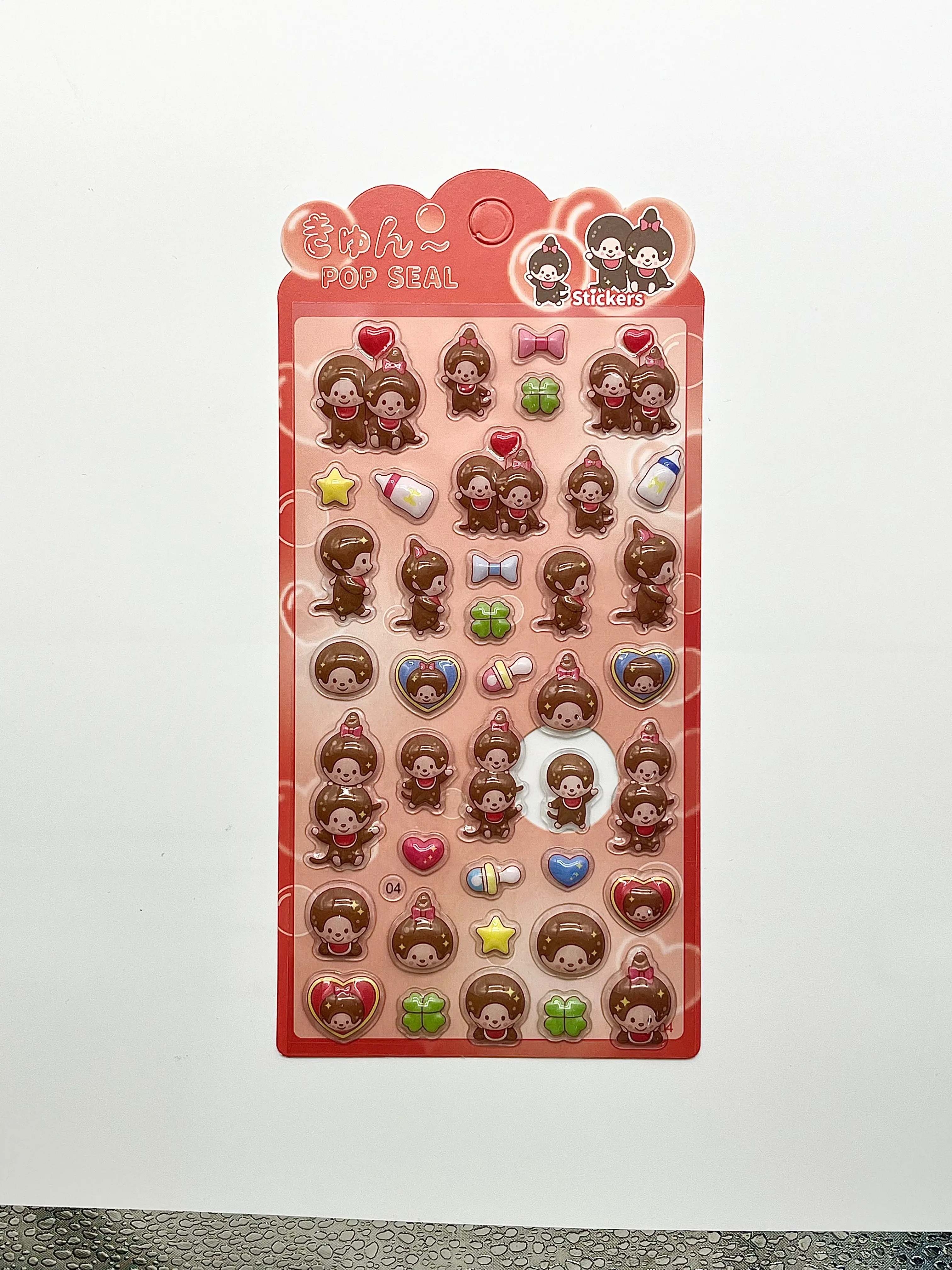 

5 styles 40pcs 3D hollow relief stickers for children's cartoons, cute stickers for computer decoration, anime stickers