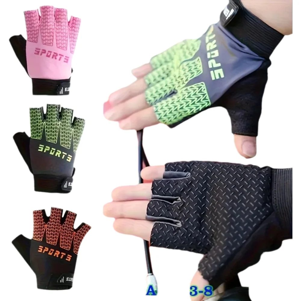 AliExpress WRELS Kid Sports Gloves Breathable Sweat-Absorbing Quick-Dry Cycling Gloves Girls Boys Adjustable Anti-Slip Climbing Fishing Gloves