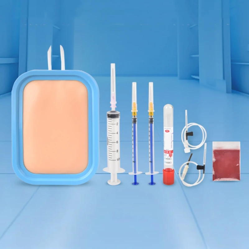 

Человеческая кожа, прокол жил IV, тренировочная силиконовая подушечка для инъекций, модель для практики сбора крови, мундштук