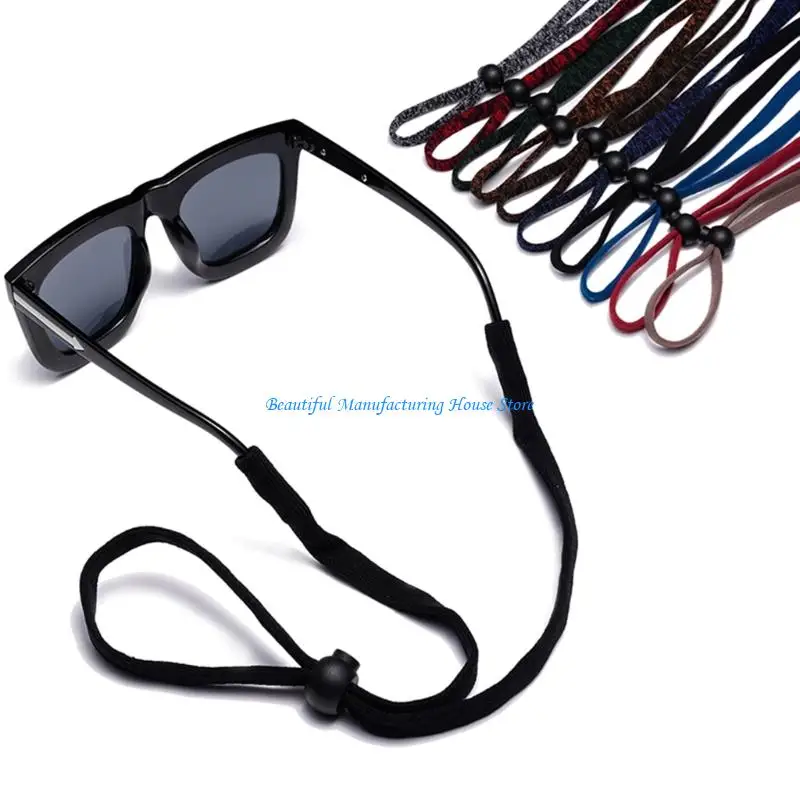 E56A Multicolor Leather Eyewears Retainers Outdoor Sports Eyewears String Neck Cord for Outdoor Sports