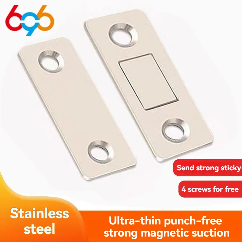 

Magnetic Cabinet Catches Ultra-Thin Door Magnets Stops Invisible Adhesive Drawer Catch Kitchen Closet Door Closer Soft-Catch