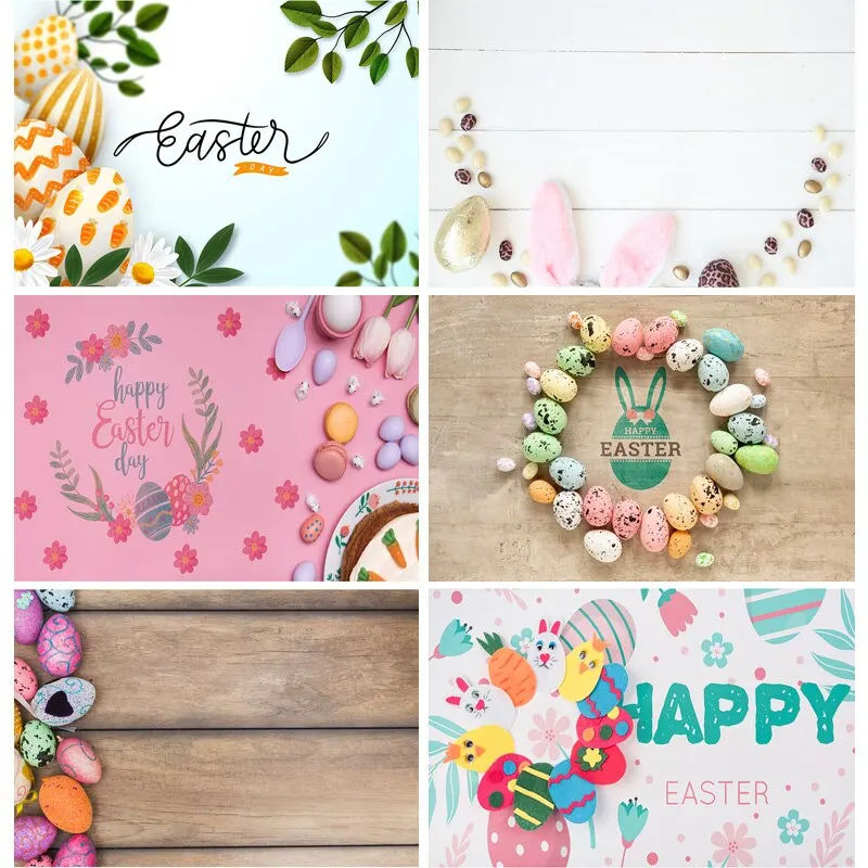 

SHENGYONGBAO Easter Eggs Rabbit Photography Backdrops Photo Studio Props Child Baby Portrait Photo Backdrops FHJ-01