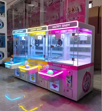 

claw game crane machine plush toy boutique arcades amusement venue coin operator mini claw machine with bill acceptor