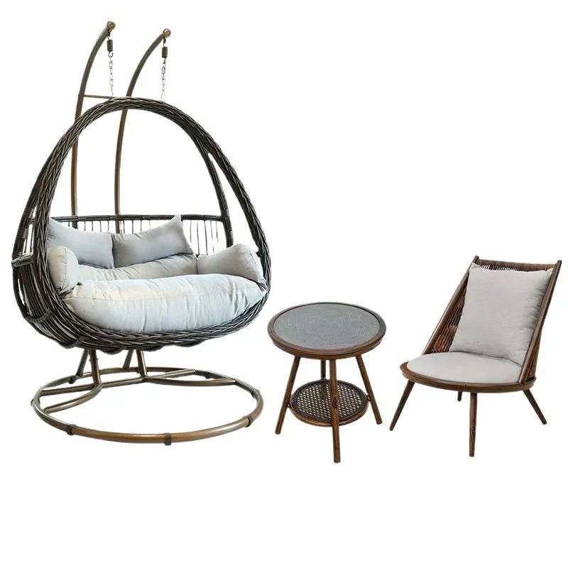 Hanging basket rattan chair casual indoor swing, household hammock bird's nest chair, single hanging orchid chair cradle chair