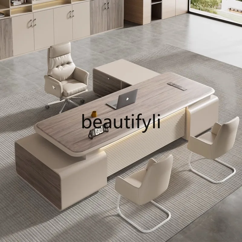 

Boss Desk Simple Modern New Chinese Style Executive Desk Single President Desk Manager Commercial Office Furniture