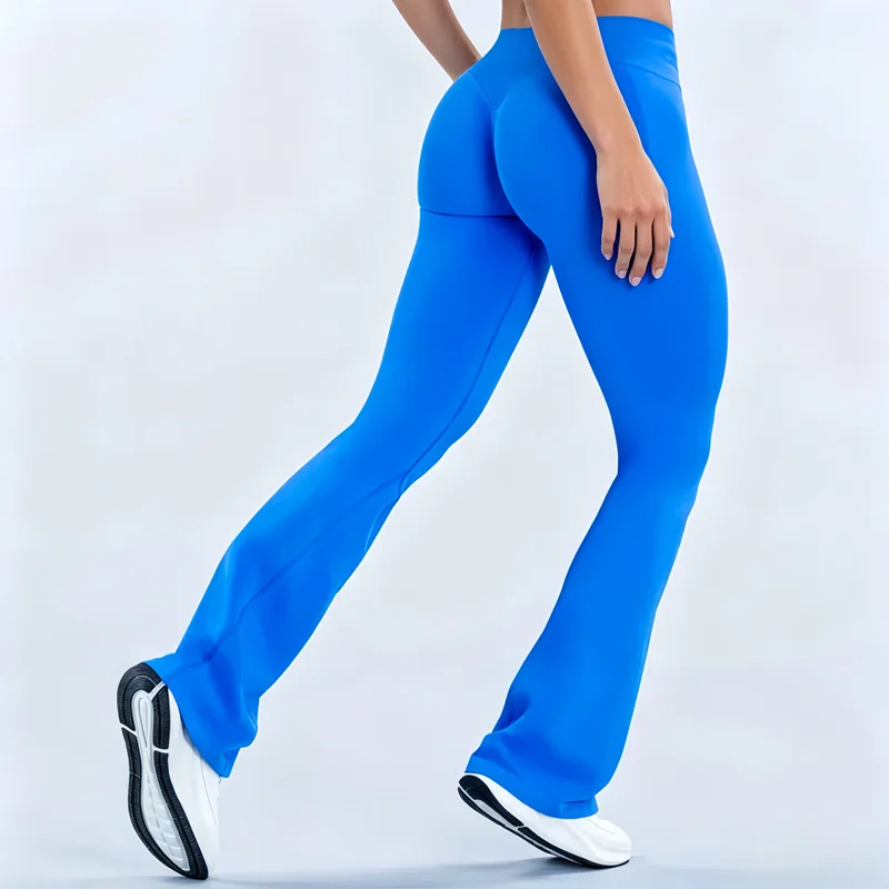 HISTELLO Sports Flared Leggings Women Seamless Yoga Pants Tummy Control Butt Lifting Gym Fitness Workout Flare Pants