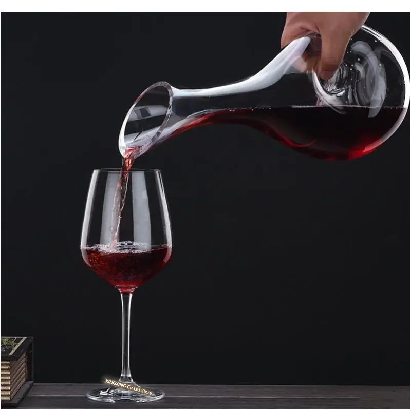 Wine Decanter Lead-free Crystal Glass Home Bars Champagne Pourer Snail Shaped Brandy Bottle Container