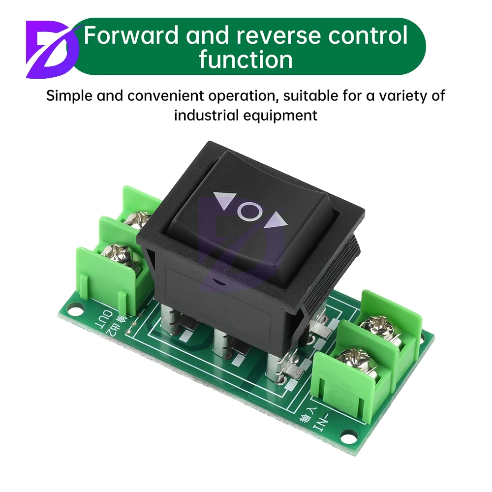 

DC 0-120V DC Motor Forward/reverse/stop Three-stage Switching Module With Terminal 5A 10A 20A