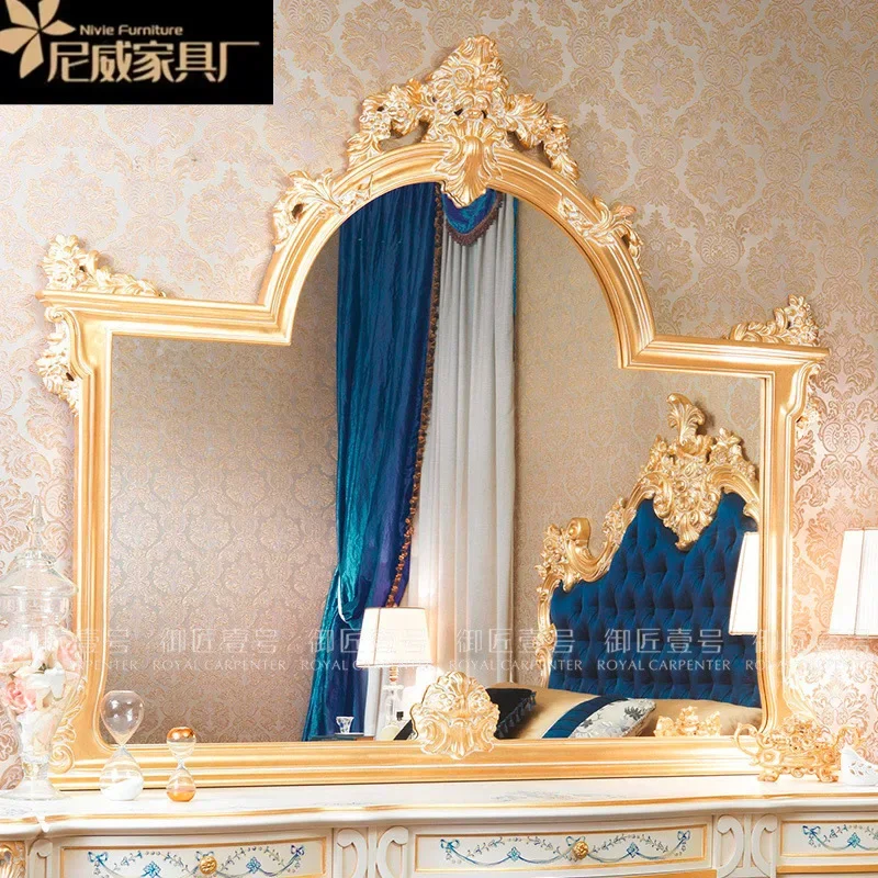 

High-end French solid wood dresser European luxury bedroom princess dressing table home dressing