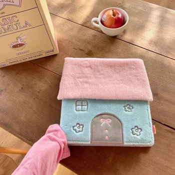 귀여운 바인더 노트북 집 모양 작은 대형 모피 케이팝 포토카드, 아이돌 카드 보관, 사진 카드 앨범 학교 컬렉션 북