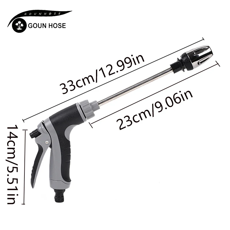 ارتفاع ضغط غسيل السيارات مدفع المياه أدوات غسيل السيارات المنزلية تمديد معدني قضيب المطاط طلاء اليد حديقة الري #3