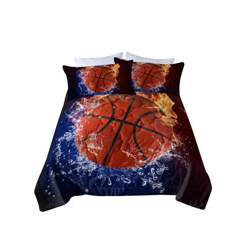 مجموعة لحاف كرة السلة المائية المكونة من 3 قطع، لحاف سرير رفيع، لعبة لحاف صيفي بحجم مزدوج