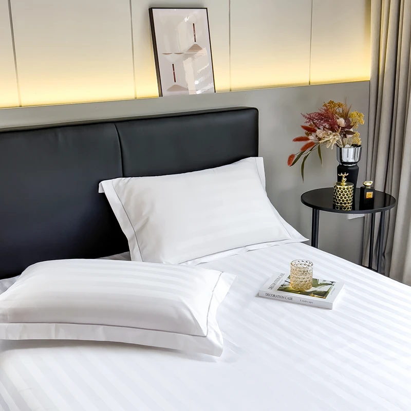 

Набор из 2-х наволочек из хлопкового сатина в полоску, мягкие и удобные, гостиничного качества, простые домашние наволочки для взрослых.