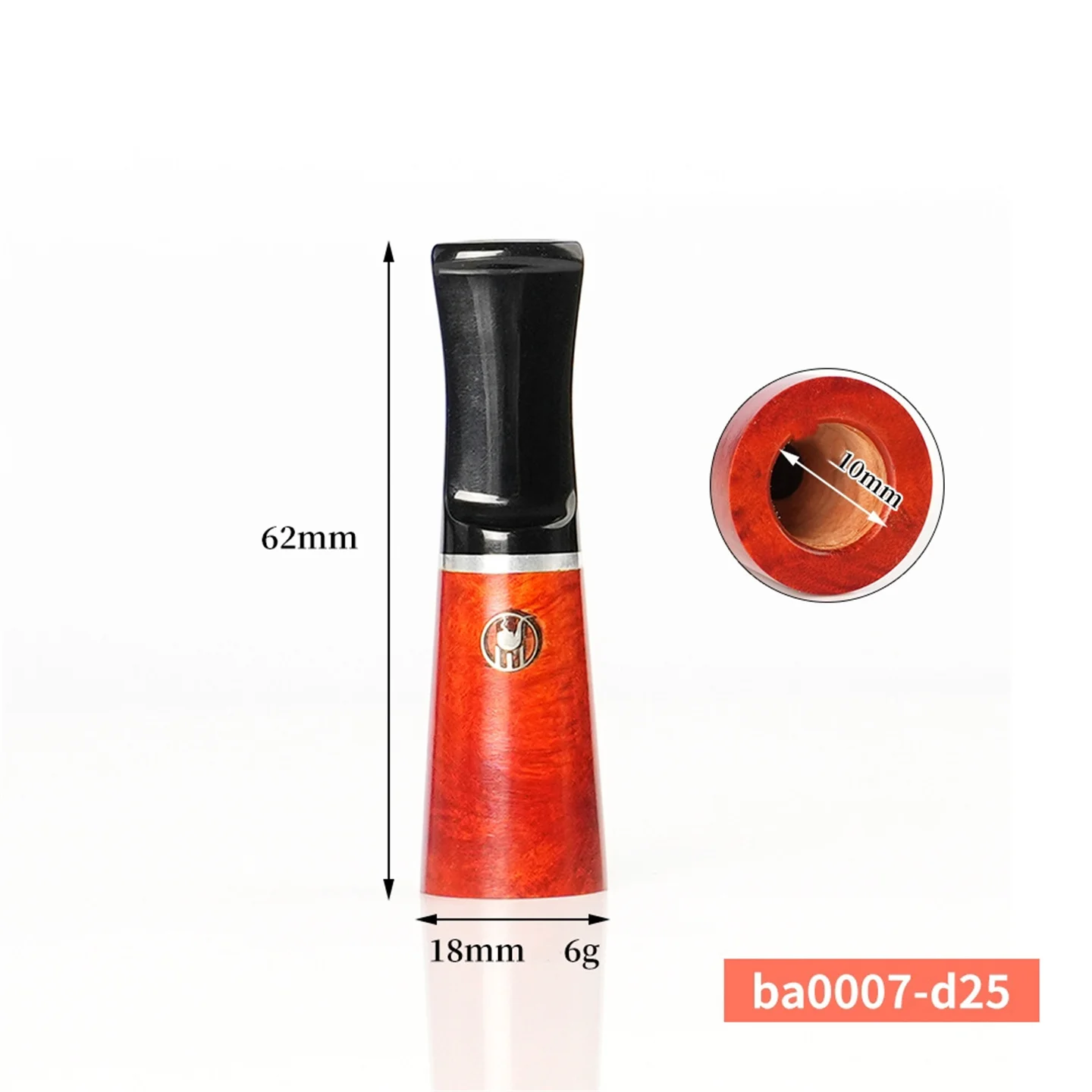 10 مللي متر فلتر الكربون المنشط برير و الأبنوس حامل السيجار السيجار المعبرة المتخصصة التدخين اكسسوارات الرجل هدية #5