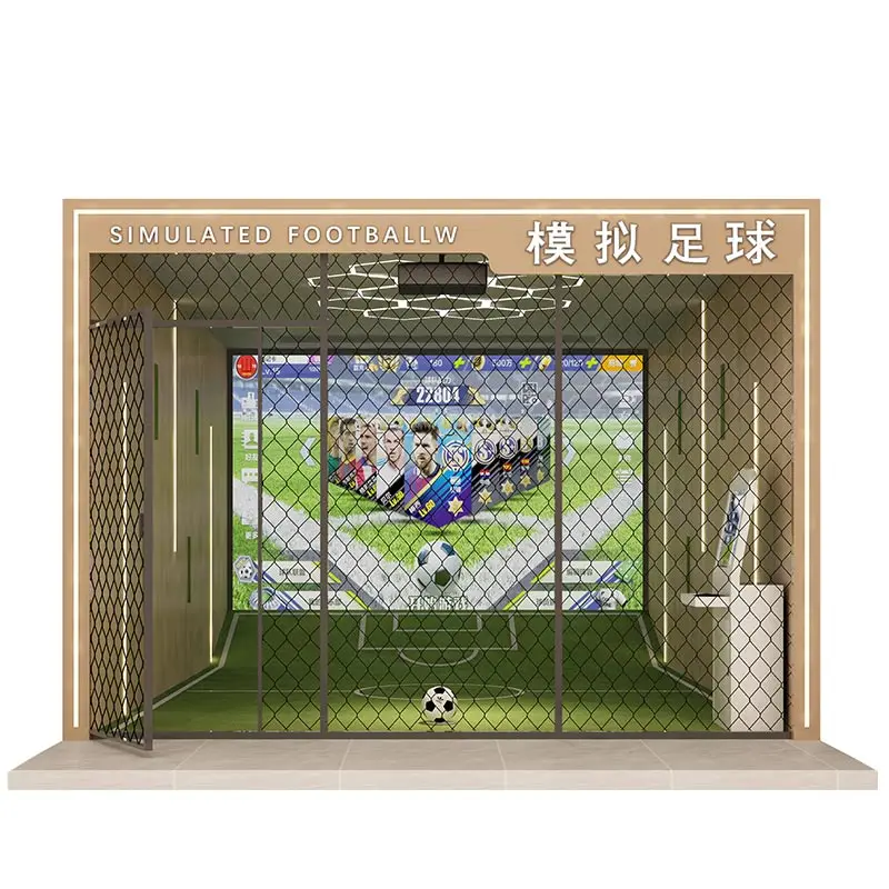 Smart Virtual Football Simulator Indoor Interactive Entertainment Machine for Children Adult School Sports Competition