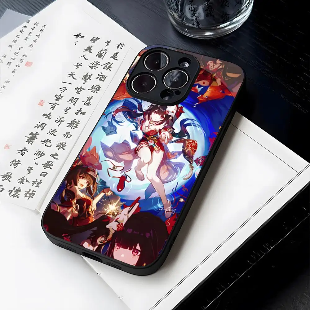 Honkai Impact Sparkle Phone Case Tempered Glass For iPhone 14 13 12 15 11 Pro XS Max Plus Mini X XR 8 7 6s SE2020 Coque защитное стекло red line tempered glass для смартфона iphone 14 plus прозрачное ут000032386