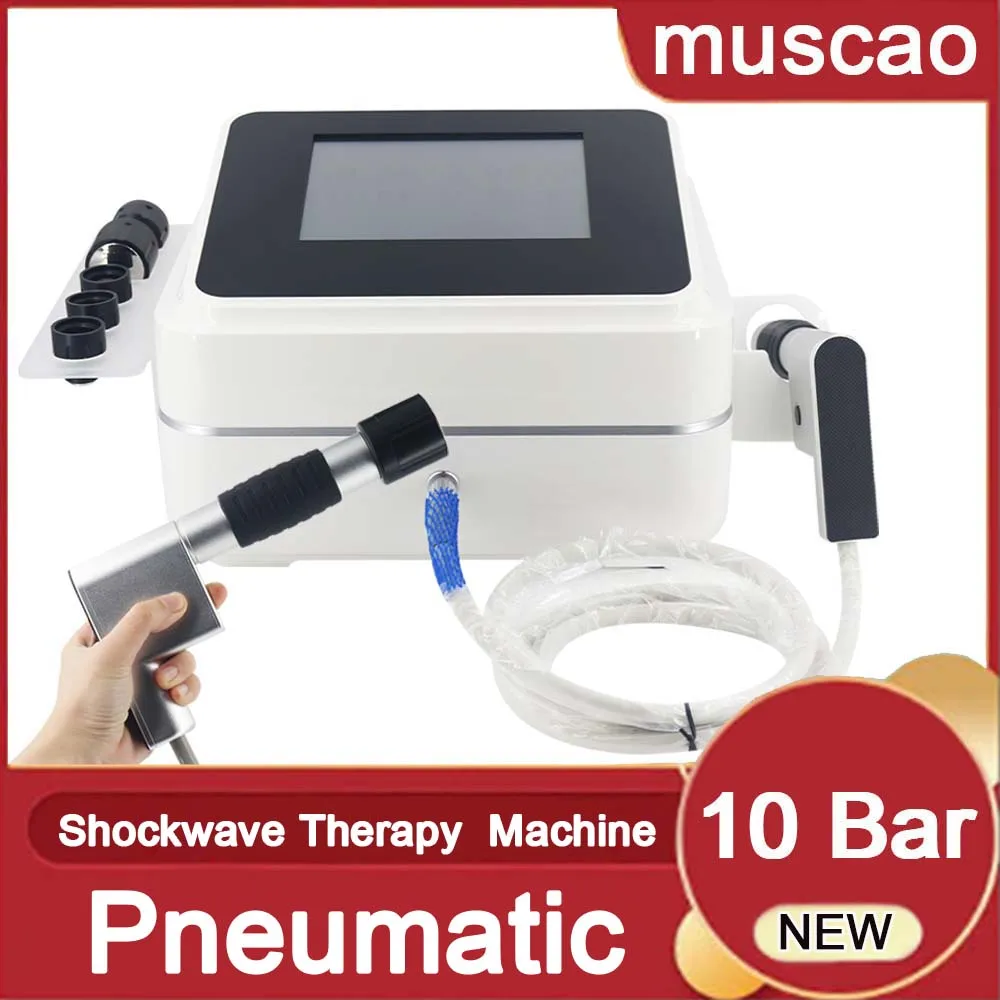 Pneumatic Shockwave Therapy Machine ED Treatment 10 Bar Professional Shock Wave Pain Relief Body Nursing Massager