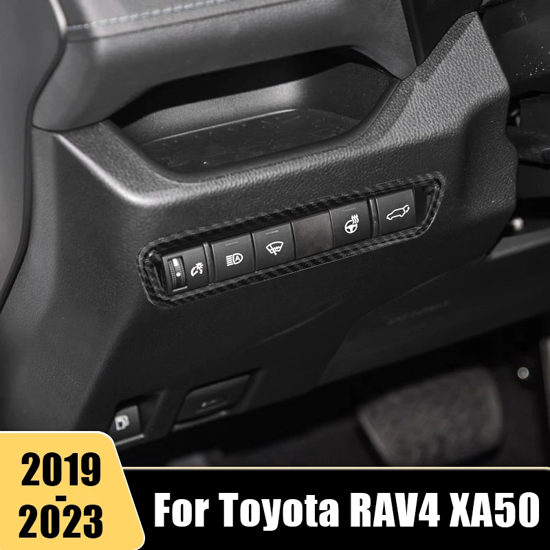 

For Toyota RAV4 XA50 2019 2020 2021 2022 2023 RAV 4 Auto Headlight Adjustment Knob Switch Frame Trim Cover Interior Accessories