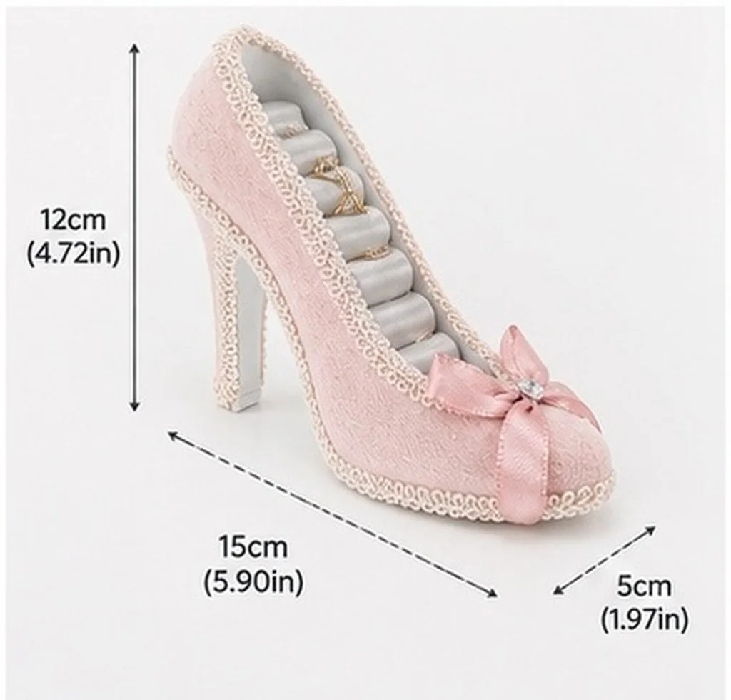 High Heel Jewelry Display Stand for Rings, Earrings, Necklaces – Shoe-Shaped Organizer Rack