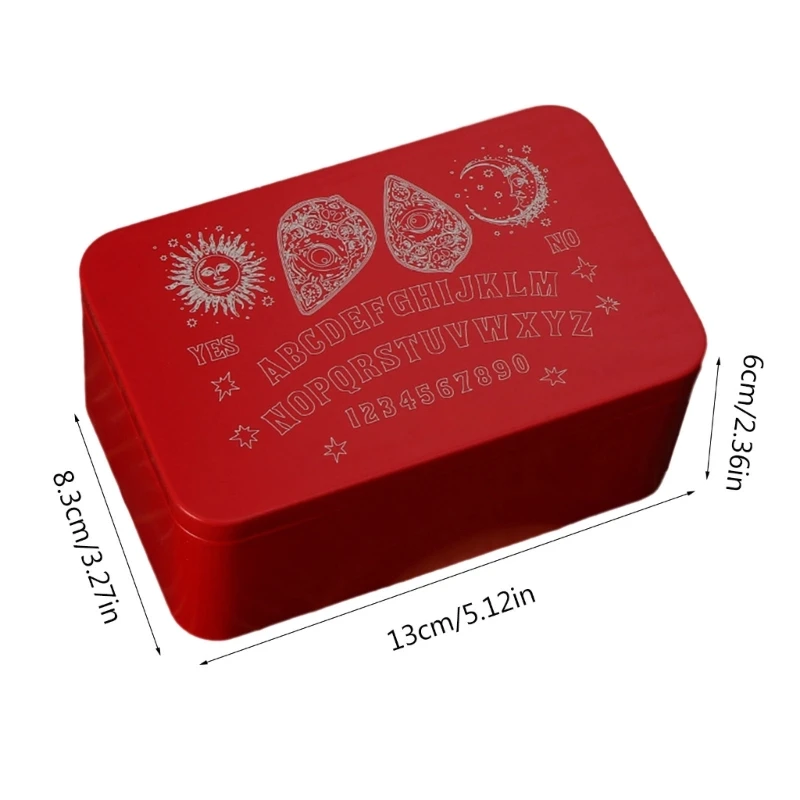 Tarots Cards Storage Box Decorative Gift Case Small Trinkets Box Iron Tarots Cards Storage Case Divinations Storage Box