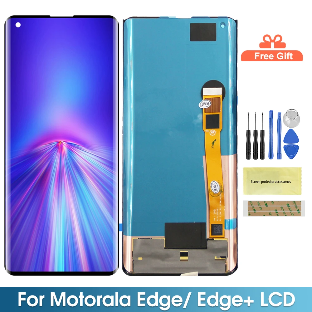 Screen for Motorola Moto Edge XT2063-2 Lcd Display Touch Screen with Frame for Motorola Edge+ Edge Plus Screen Replacement