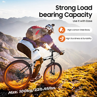 26 Inch Folding Mountain Bike with Cup Holder, 21-Speed Transmission Foldable Mountain Bicycle with Dual Disc Brakes, Adjustable