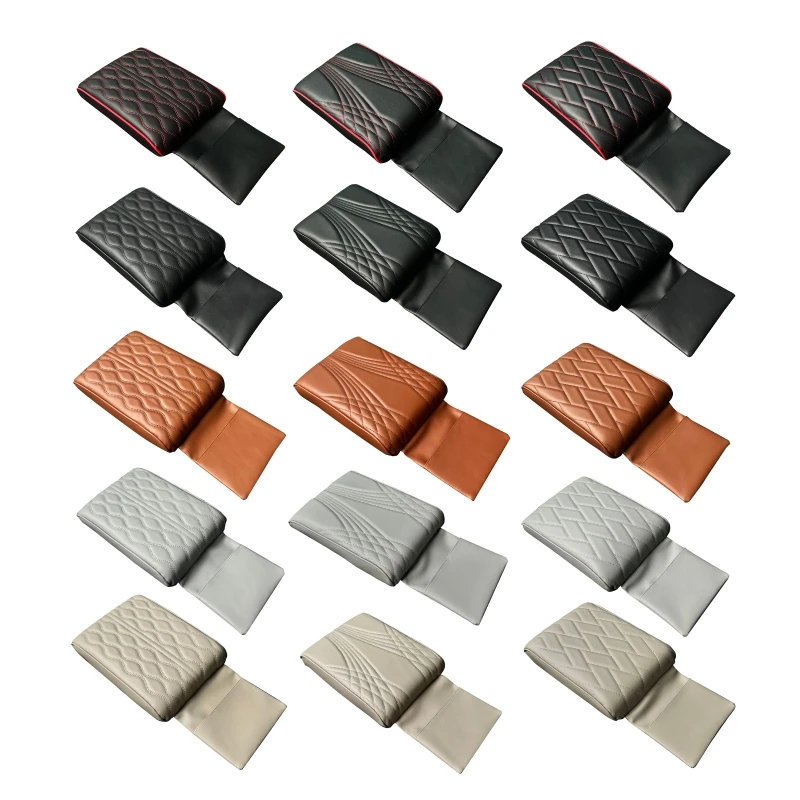 

Car Center Console Armrest Cushion Mat Pad Cover Interior PU Leather Cushion
