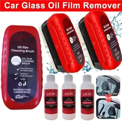 120ml Car Glass Cleaner Automotive Glass Sponge Cleaning Brush Windshield Oil Film Cleaner Glass Polishing Agent Car Maintenance