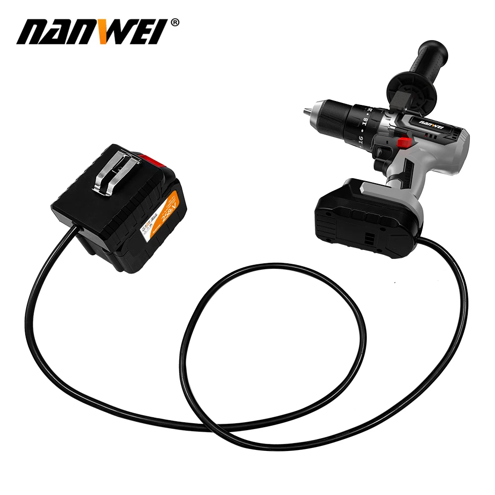 NANWEI 21V 13mm Cordless Drill Industrial Grade Brushless Impact Drill 1/2\