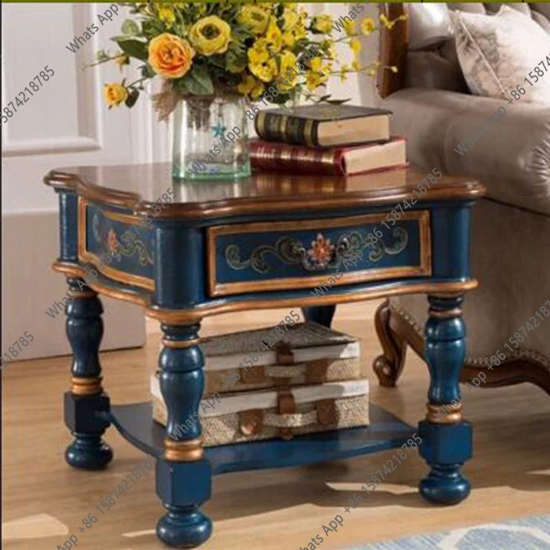 Mueble para TV X5, Estilo Nórdico de Lujo, Mueble para Televisor, Mueble para Sala de Estar Azul, Soportes para TV Universales Verticales, Diseño de Madera Dorada