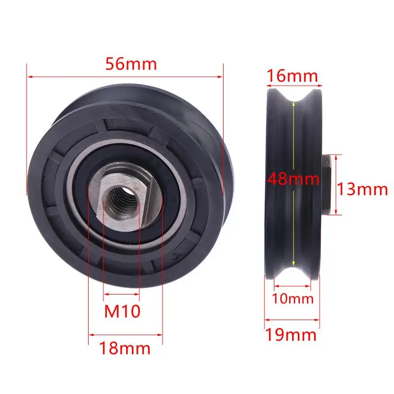 Elevator Door Hanging Wheel Low Friction Durable Lift Part 56*16*10mm Model NO.3201.05.0032 for Elevator Maintenance Use