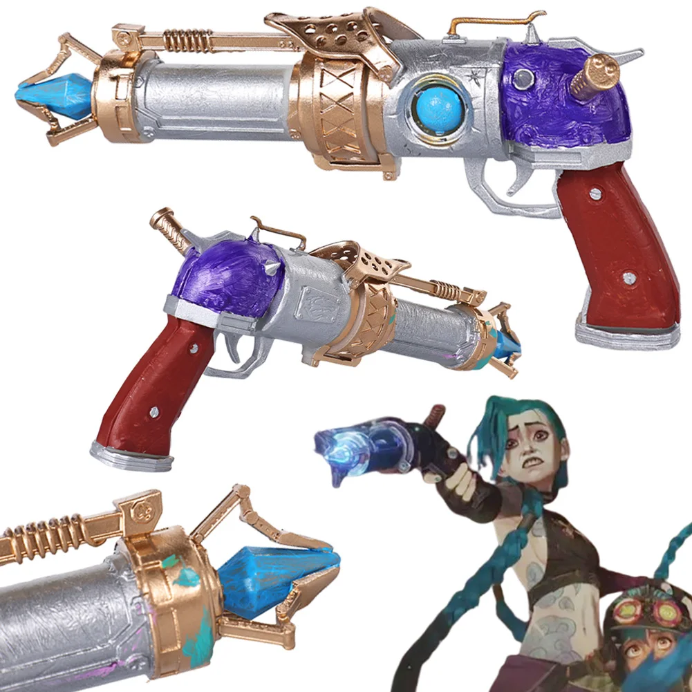 Arcane Jinx Cosplay Pistol Prop Anime Game LOL Season 2 Costume Accessories Uniform Fantasia Halloween Party Carnival Gun Props