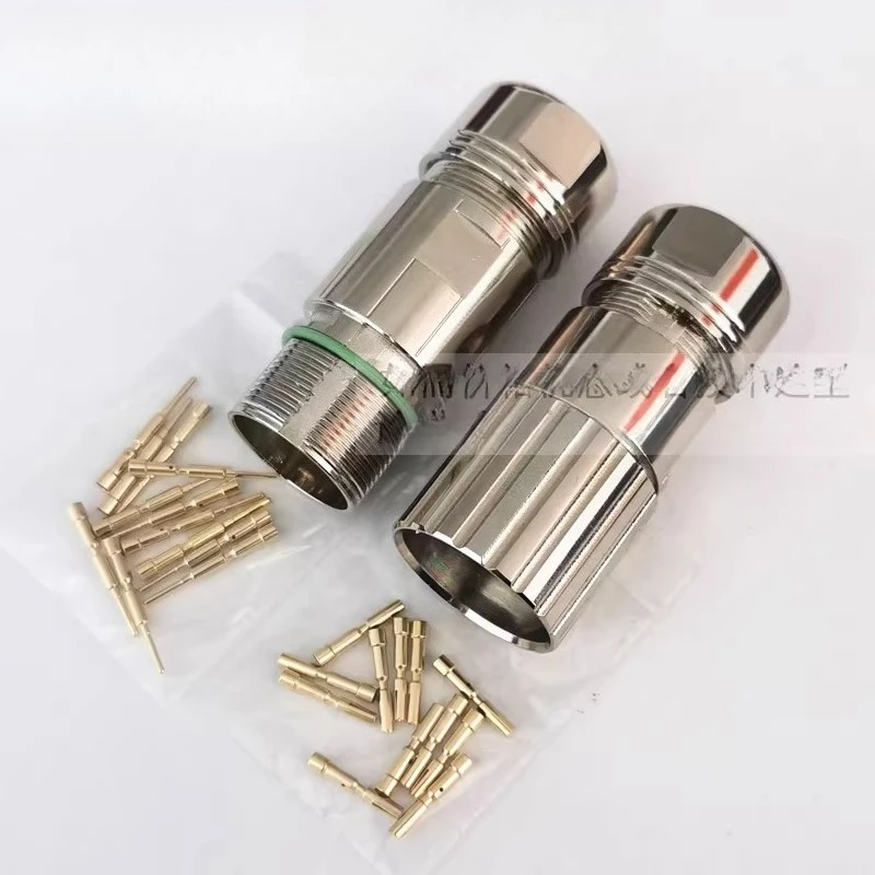 Encoder aviation plug M23-12 hole 17 core servo motor male and female connector signal feedback shielded wire connector