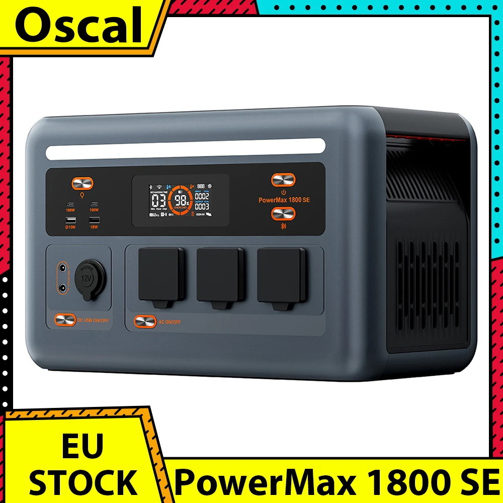 Oscal PowerMax 1800 SE Tragbare Powerstation, 1024Wh LiFePO₄-Akku …