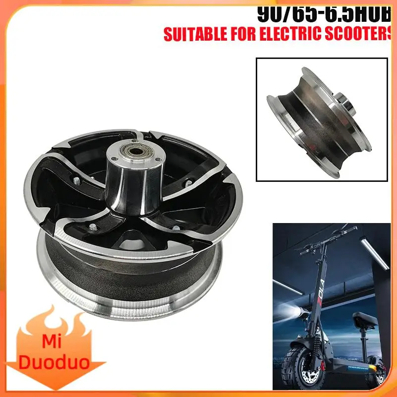 

11 Inch 90/65-6.5 Rim for Electric Scooter Front and Rear Wheels with Disc Brakes, Aluminum Alloy Split Hub